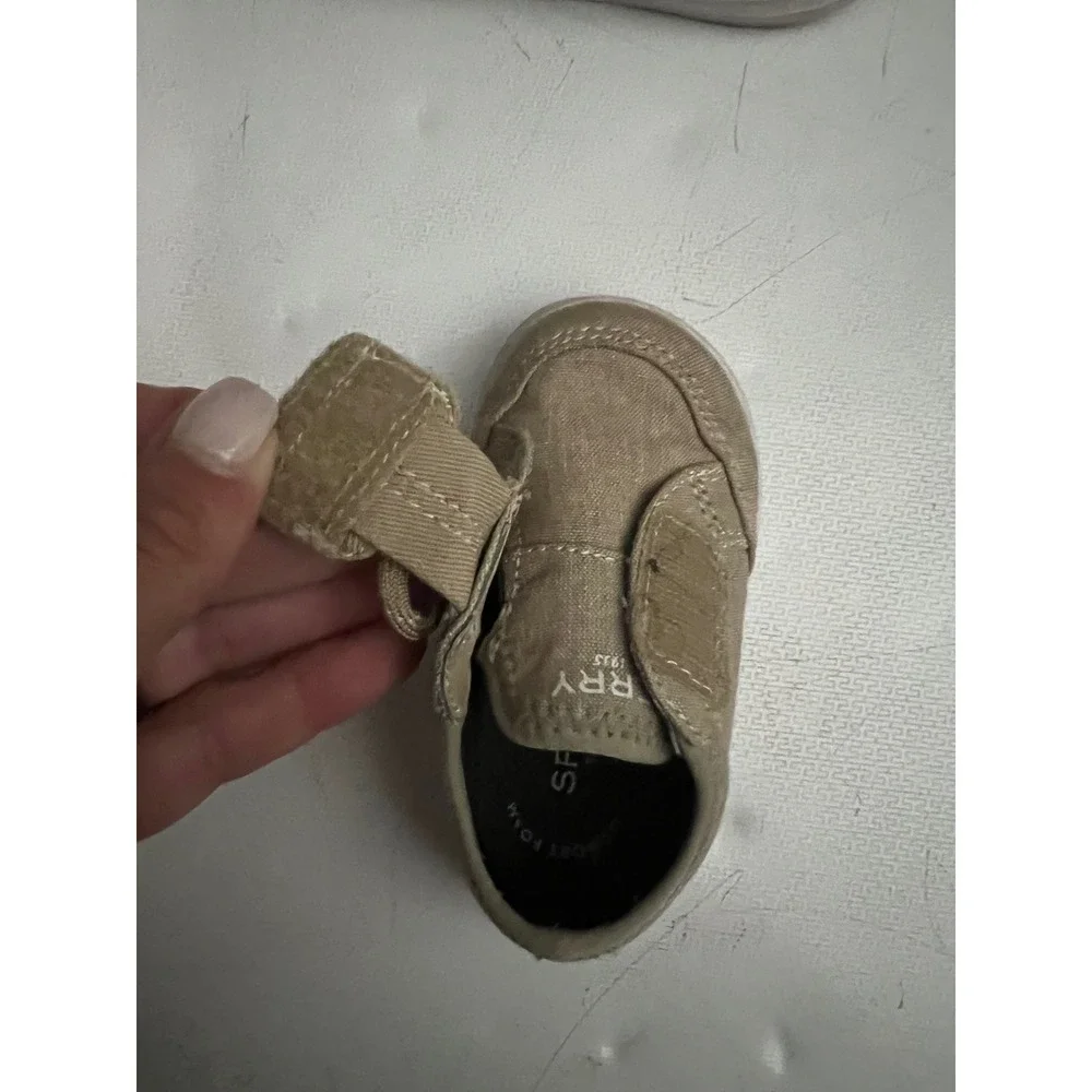 Sperry Boat Shoes Memory Foam Casual Tan Toddler Shoes Size 3M‎